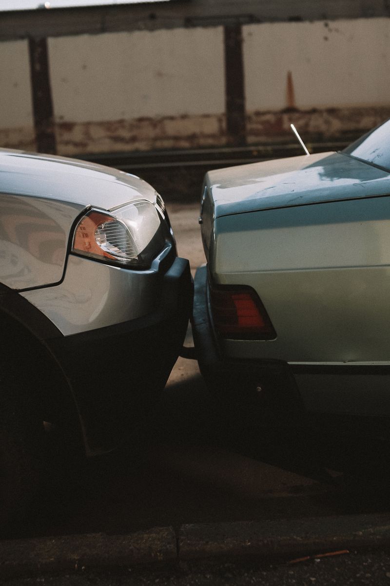 Accident de voiture sur la route